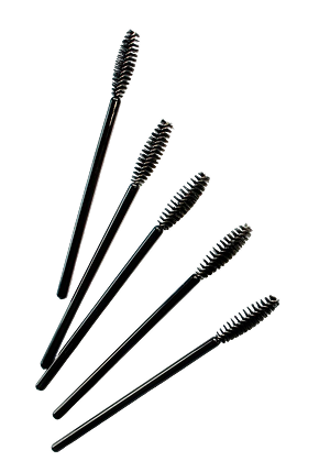 eyelash brushes concept mascara blue background mockup with copy space 1 2